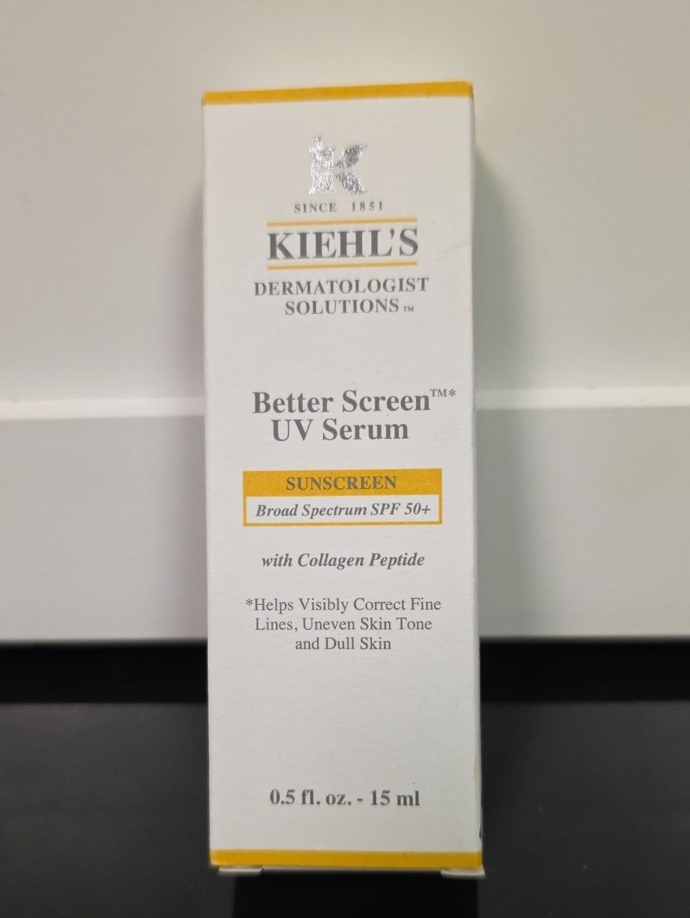 Kiehls Better Screen UV Serum Sunscreen SPF 50 Collagen Peptide 0.5 Ounce